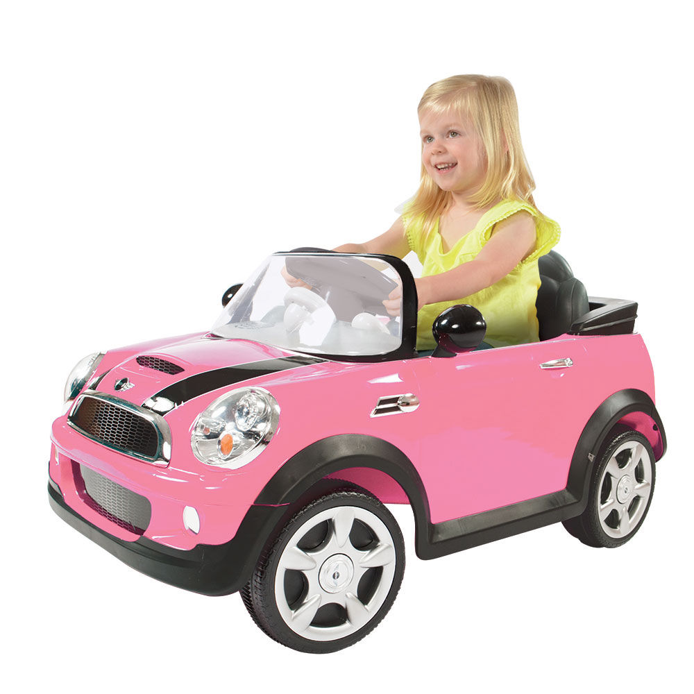 Pink mini deals cooper push car