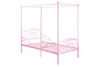 DHP - Canopy Twin Metal Bed, Pink