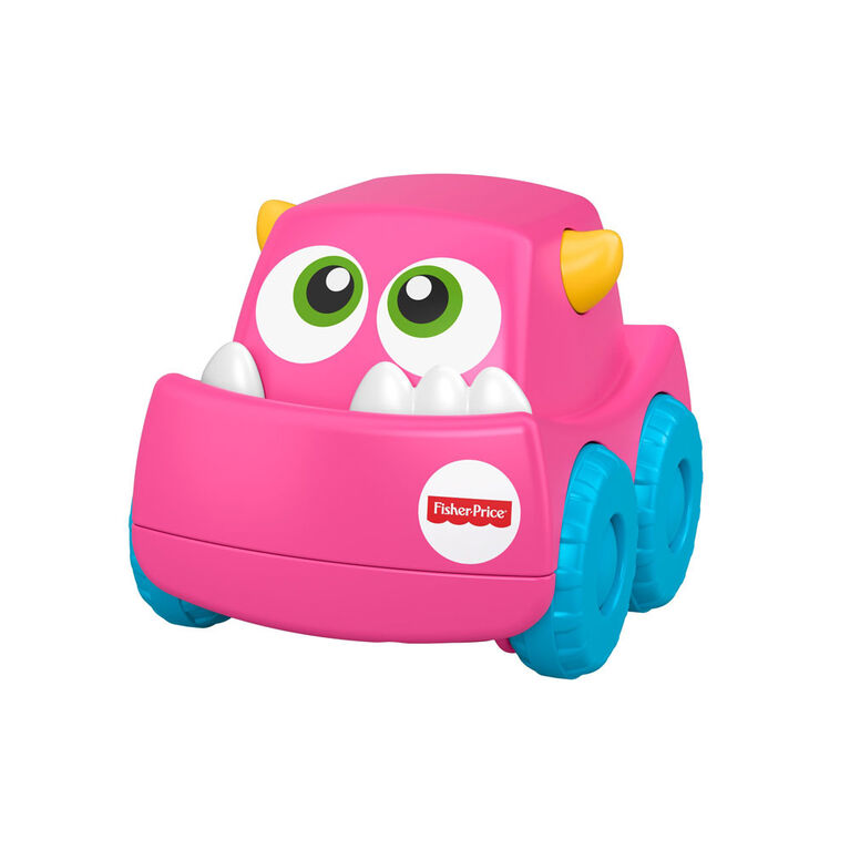 Mini Camion Monstre De Fisher Price Rose Jouet A Pousser Avec Bruits De Hochet Pour Bebe Babies R Us Canada