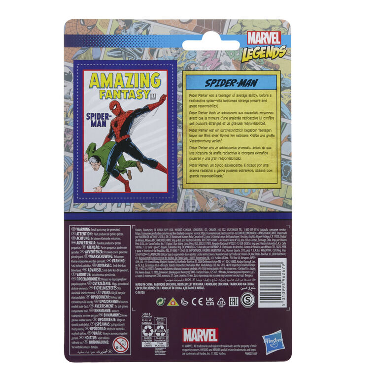 Hasbro Marvel Legends Series 3.75-inch Retro 375 Collection Spider-Man Action Collectible Figure