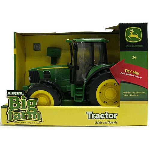 john deere big farm lights and sounds tractor with wagon