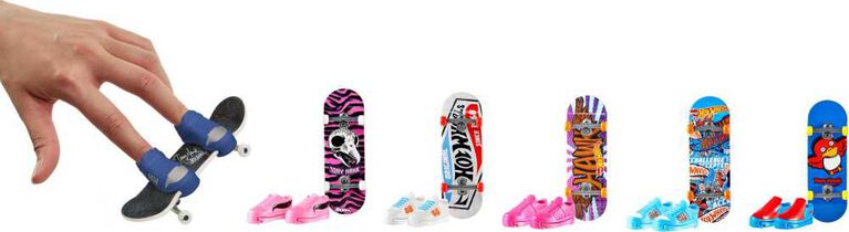 Hot Wheels Skate-Coffret Fingerboard et Chaussures - 1 par commande, la couleur peut varier (Chacun vendu séparément, sélectionné au hasard)