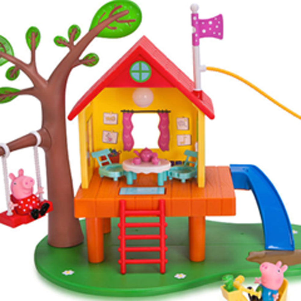 peppa pig's treehouse and george's fort playset