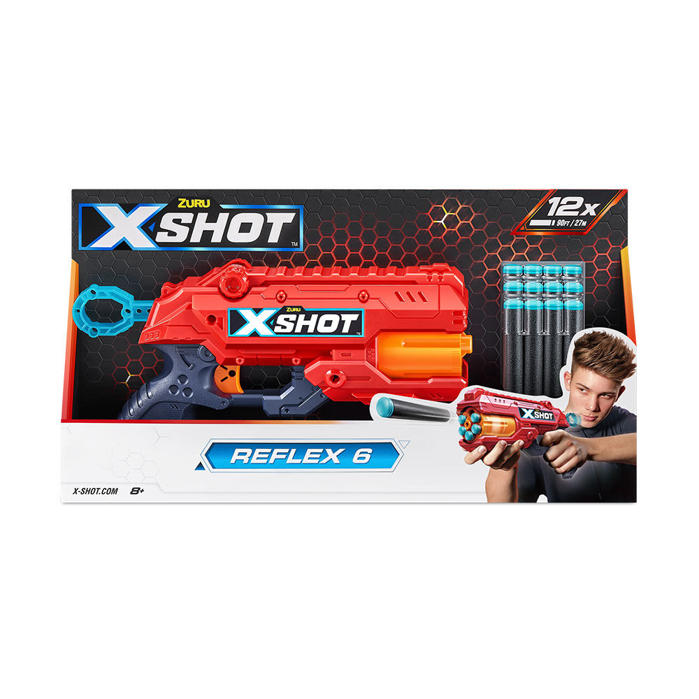 X Shot Excel Reflex 6 Blaster 12 Darts by ZURU Toys R Us Canada