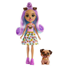 Enchantimals City Tails Main Street Penna Pug and Trusty Doll - R Exclusive