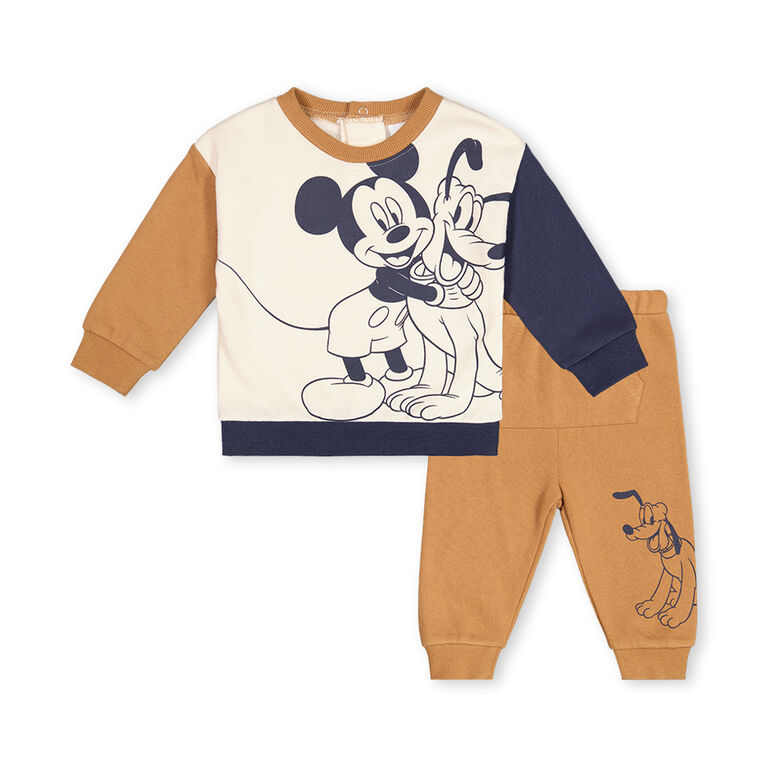 Mickey Mouse Jogger Set Brown 9/12M