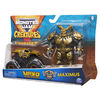 Monster Jam, Official Max-D 1:64 Scale Monster Truck and 5-inch Maximus Creatures Action Figure (Metallic Gold)