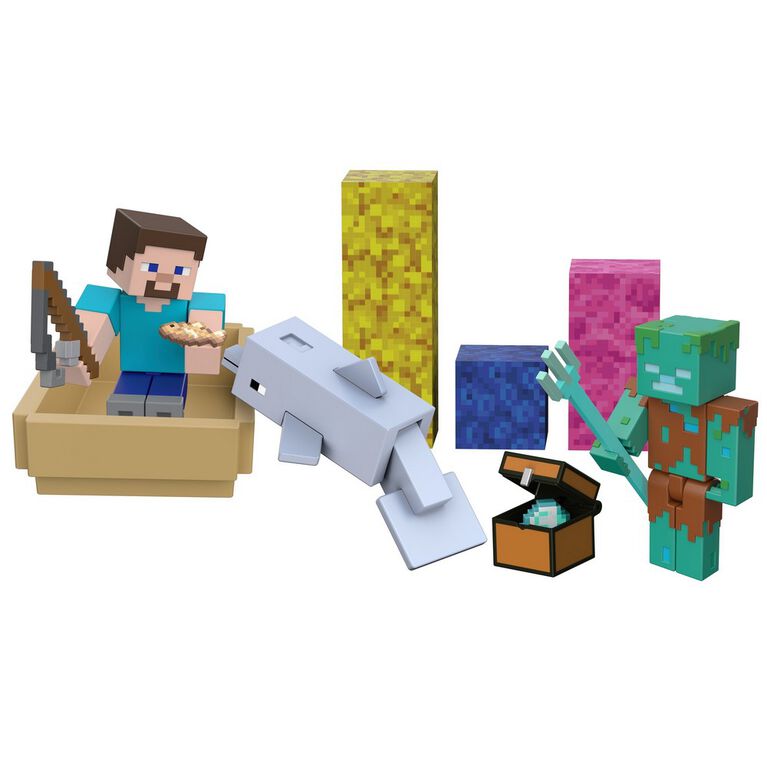 Minecraft Treasure Hunt Adventure Pack Figures | Toys R Us Canada