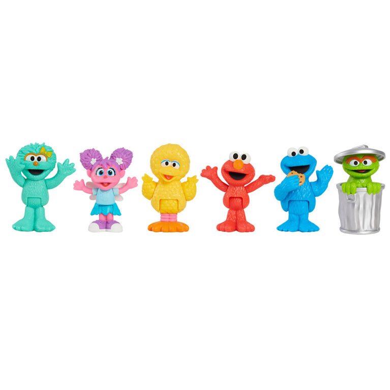 Sesame Street Neighborhood Friends, 6-piece Poseable Figurines