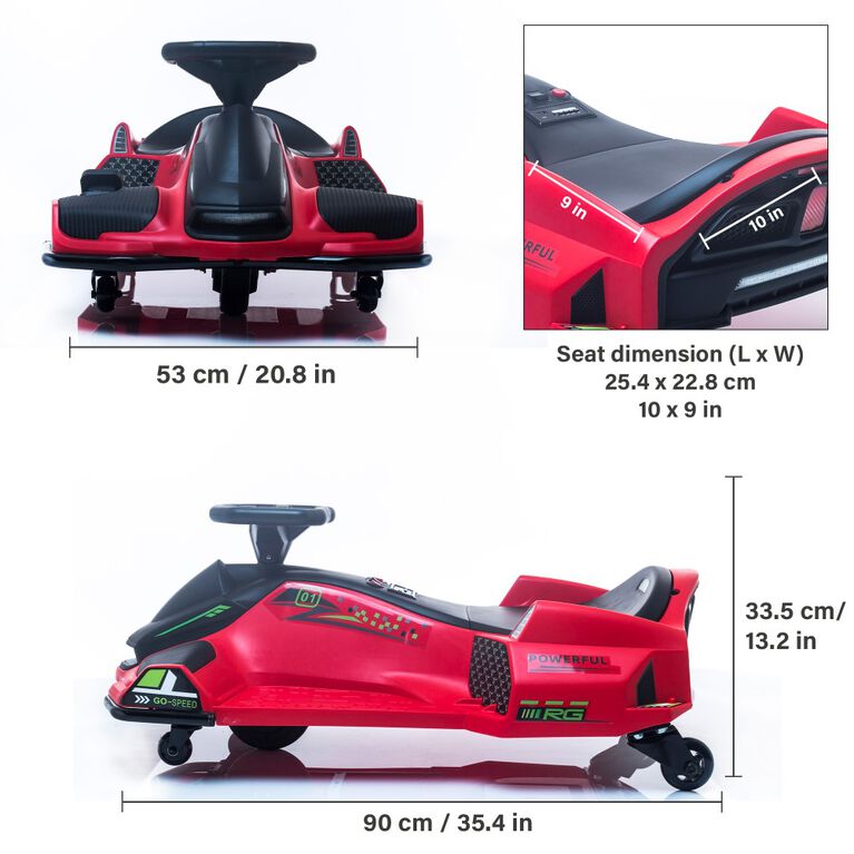 Voltz Toys Brushless Motor High-Speed Drift Car, Red