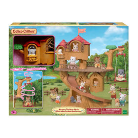 Calico Critters Adventure Treehouse Gift Set, Dollhouse Playset avec figurine et accessoires