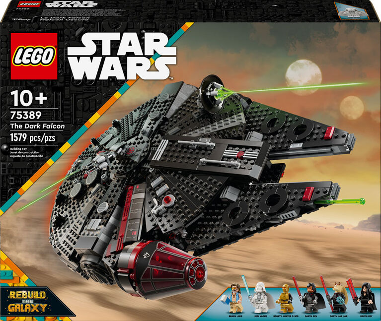 LEGO Star Wars The Dark Falcon Building Set, Star Wars Toy with 8 Minifigures, Birthday Gift for Kids, 75389