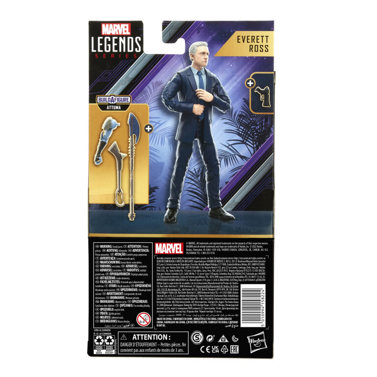 Marvel Legends Series Black Panther Legacy Collection Everett Ross 6-inch  MCU Action Figure Toy, 1 Accessory, 3 Build-A-Figure Parts 