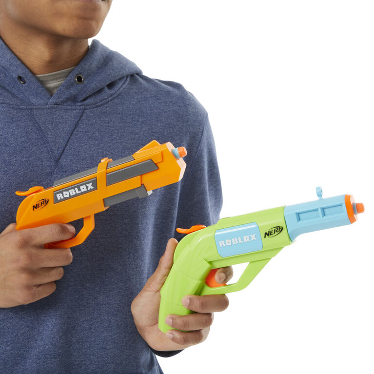 NERF Roblox Jailbreak Armor Includes 2 Hammer Action Blasters Ages 8+ Toy  Gun