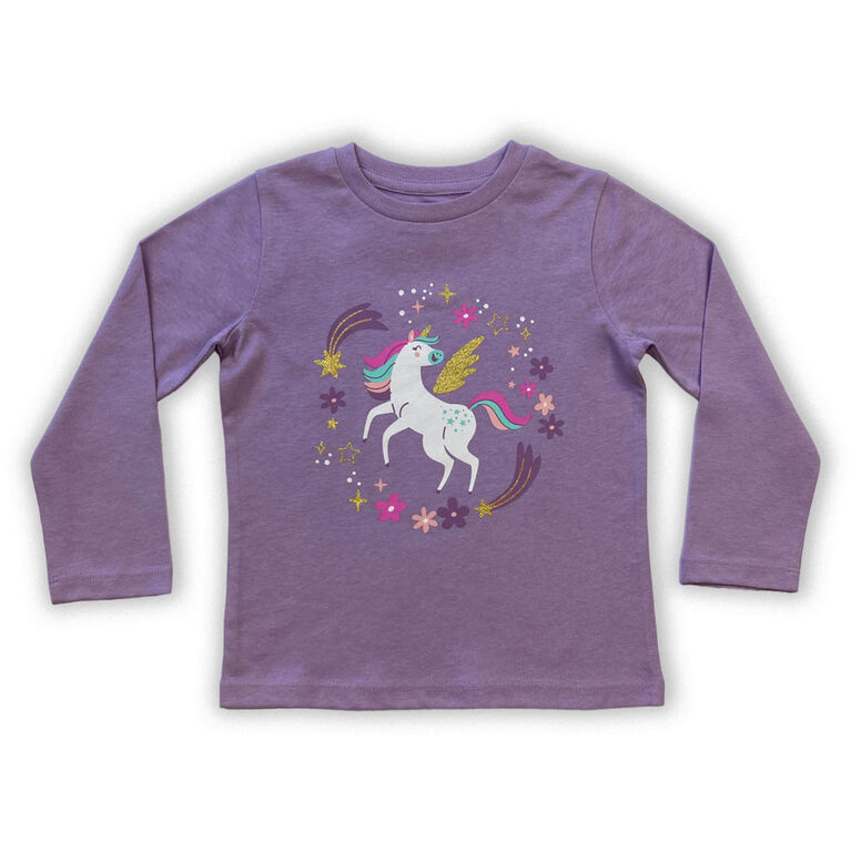 T-shirt à manches longues Cheval Lilas