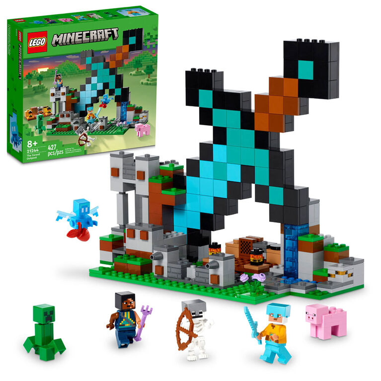 LEGO Minecraft The Sword Outpost 21244 Building Toy Set (427 Pieces ...