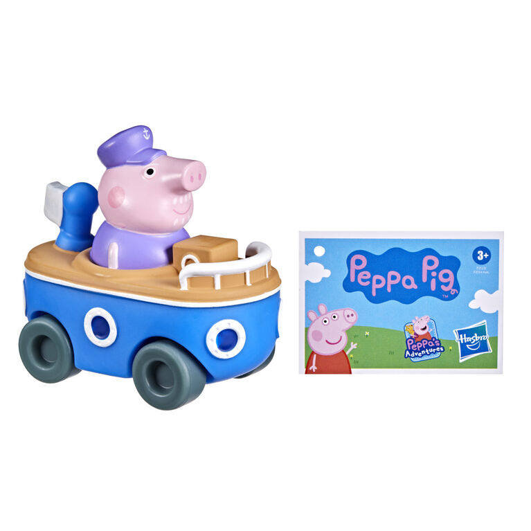 Peppa's Adventures Mini-véhicule Peppa Pig (Papi Pig dans son bateau)