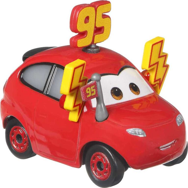 Disney Pixar Cars Coffret 3 Vehicules Radiator Springs à l'Echelle 1/55,  Voitures Flash McQueen, Sherif et Martin, Jouet pour Enfant, HBW14