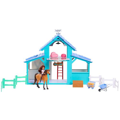 spirit riding free horse and stable set
