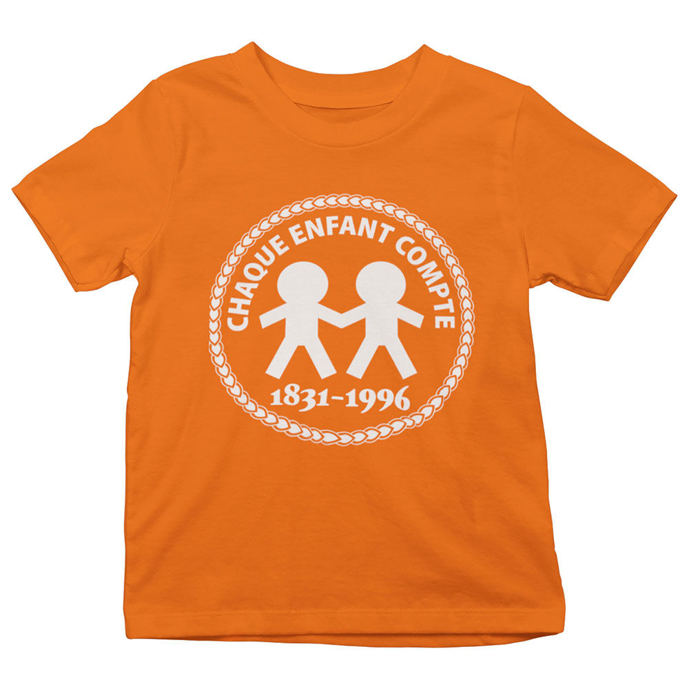 Chaque Enfant Compt Orange Tee Shirt Short Sleeve Youth Tee