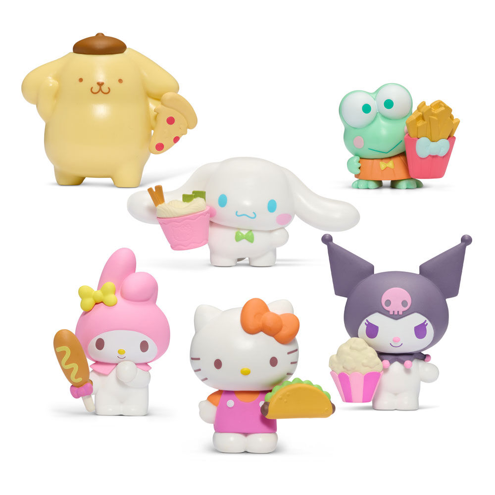 Hello Kitty Friends Figure 6 Pack Salty Snacks Hello Kitty Kuromi My Melody Cinnamoroll Keroppi Pompompurin