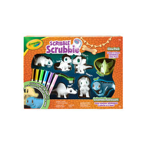 Ensemble combo de dinosaures luminescents Scribble Scrubbie de Crayola