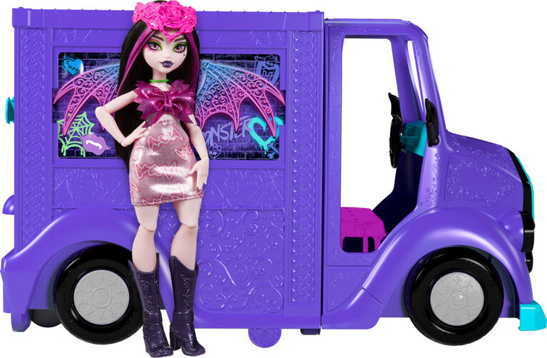 Monster High-Tour Bus Rock Sang-sationnel-Coffret avec poupée et bus