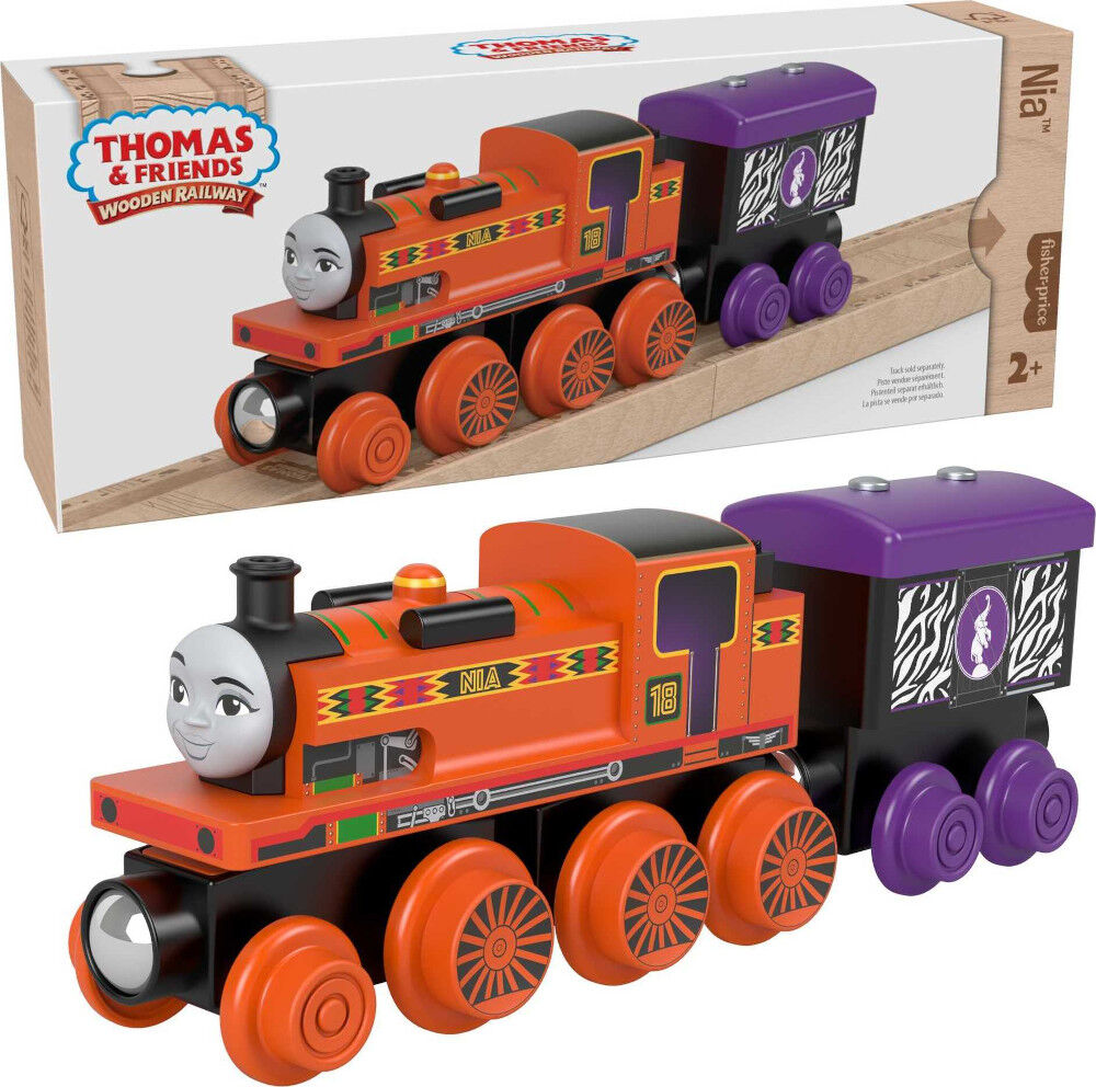 Thomas and Friends Wooden Railway Nia Engine and Cargo Car | Toys