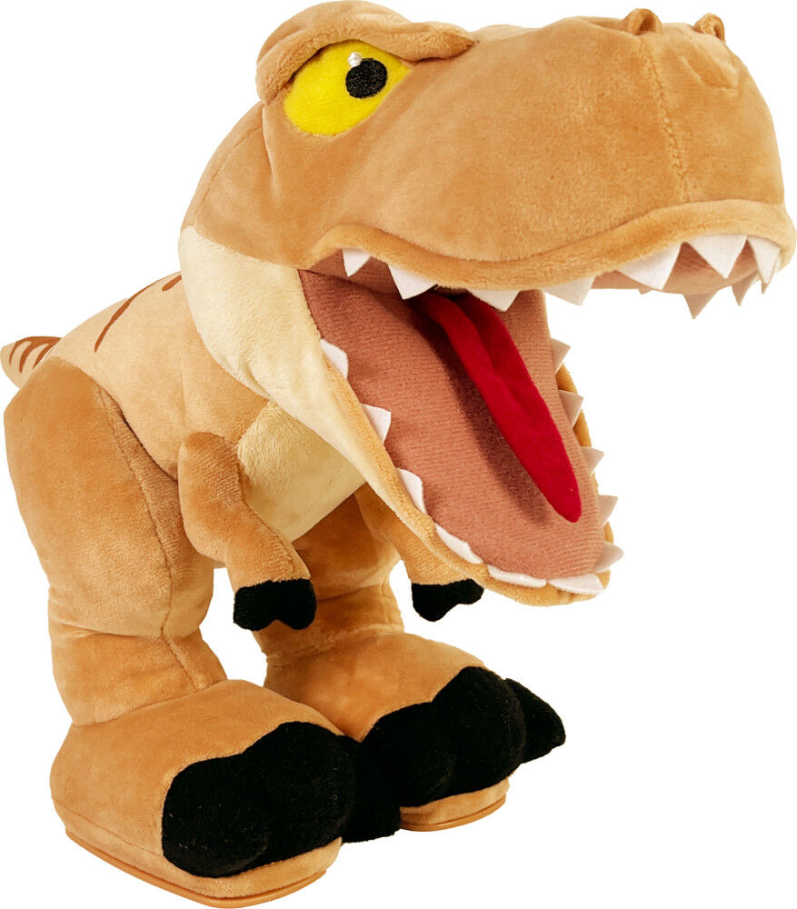Jurassic World Tyrannosaurus T Rex Plush Dinosaur Soft Toy with Chomp and  Sound
