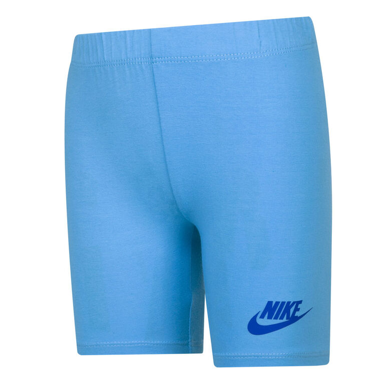 Nike Boxy Tee and Bike Shorts Set  - Batic Blue - Size 6