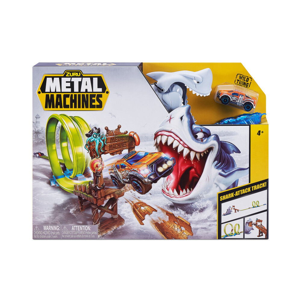 Metal Machines Shark Attack Building Trackset with Mini Racing Car