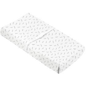 Kushies Portable Changing Pad Liner Flannel Grey Feathers
