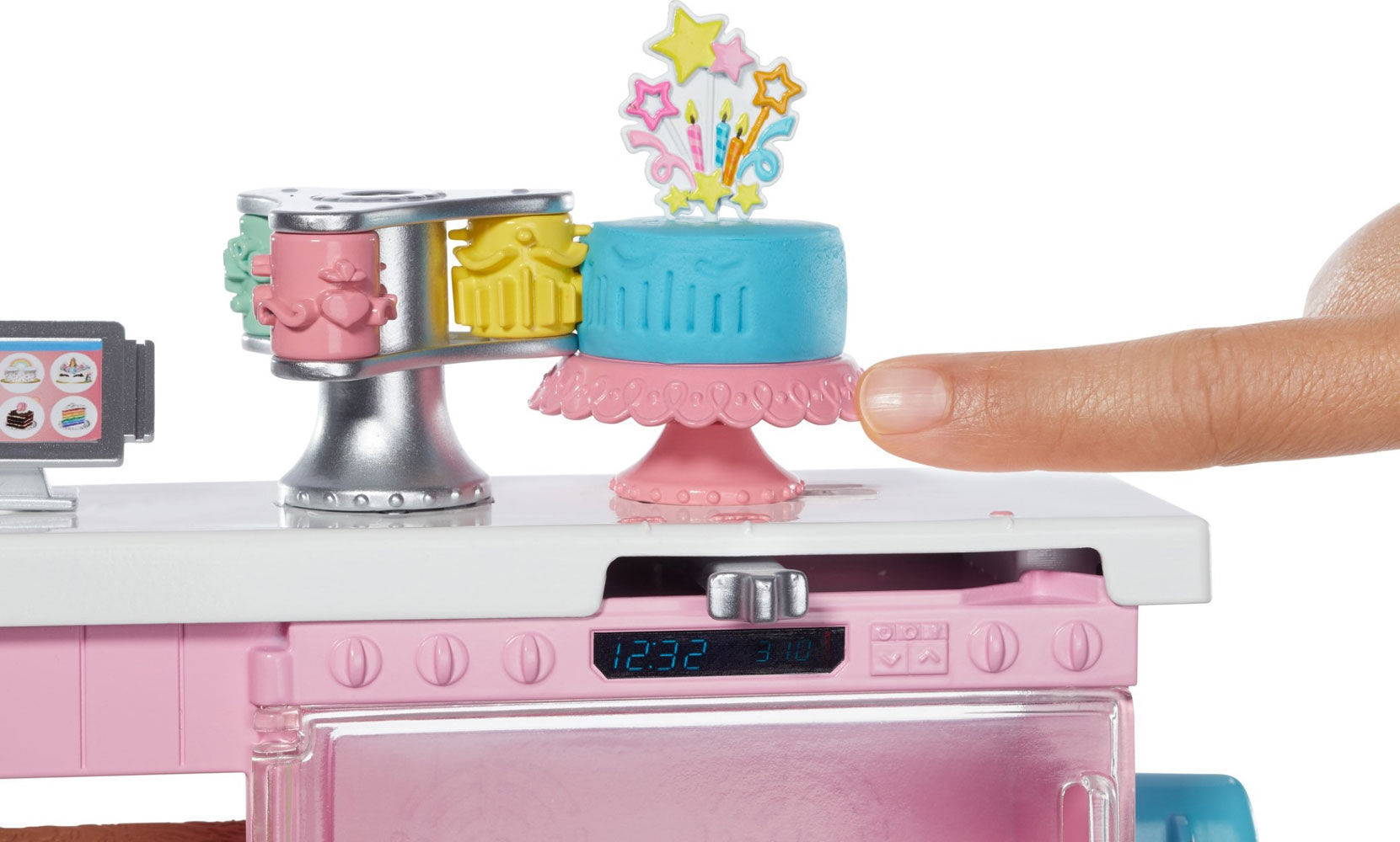 barbie cake decorating playset and doll