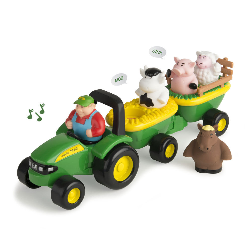 toy tractor with animals