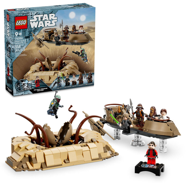 LEGO Star Wars: Return of the Jedi Desert Skiff & Sarlacc Pit, Collectible Toy with 6 Minifigures, 75396