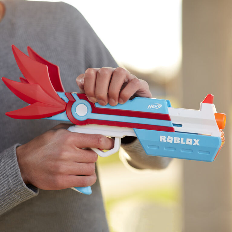 Nerf Roblox MM2 Dartbringer Red White & Blue Blaster Toy w/ Manual & 3  Darts