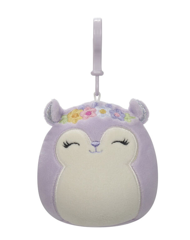 Squishmallows 3.5" Easter Clip-On - Sydnee Purple Squirrel