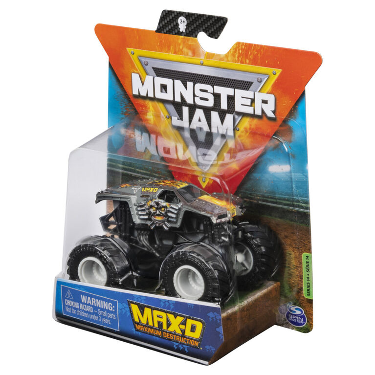 Monster Jam, Official Max-D Monster Truck, Die-Cast Vehicle, Over Cast Series, 1:64 Scale