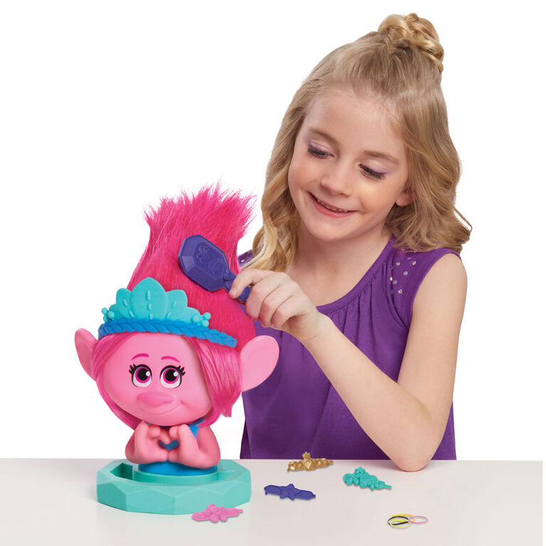 Dreamworks Trolls Band Together Poppy Styling Head 11 Pieces Pink Toys R Us Canada