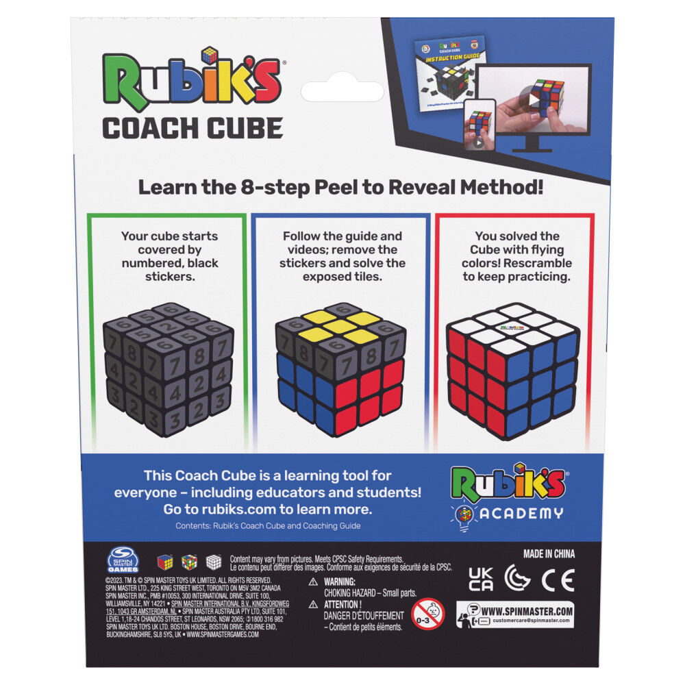 Rubik s Coach Cube Learn to Solve 3x3 Cube with Stickers Guide and Videos Stress Relief Fidget Toy Adult Toy Fidget Cube