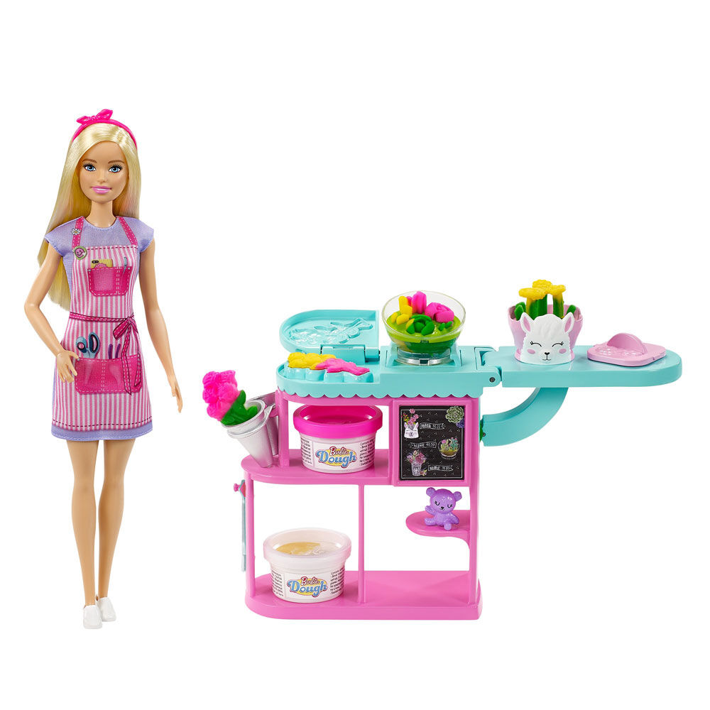 Barbie Florist Playset with Doll, Dough, Vases & More | Toys R Us
