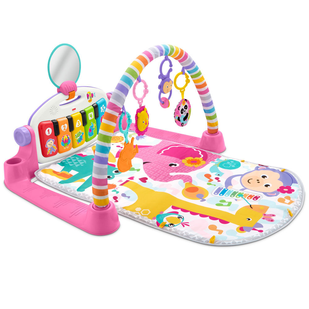 fisher price kick and play piano pink