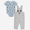 Mickey Mouse Overall Set Grey 6/9M