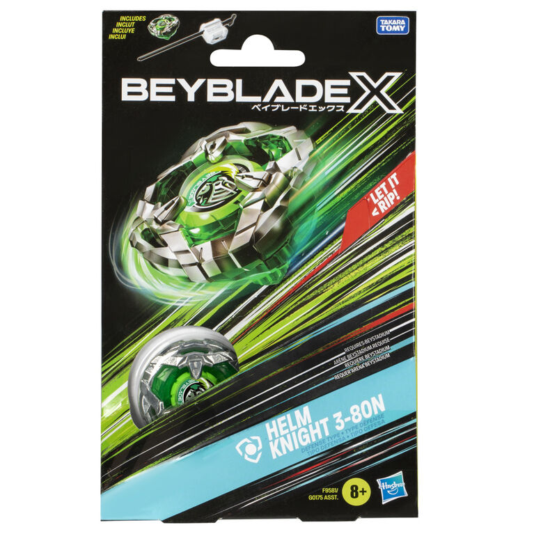 Beyblade X Helm Knight 3-80N Starter Pack Top and Launcher