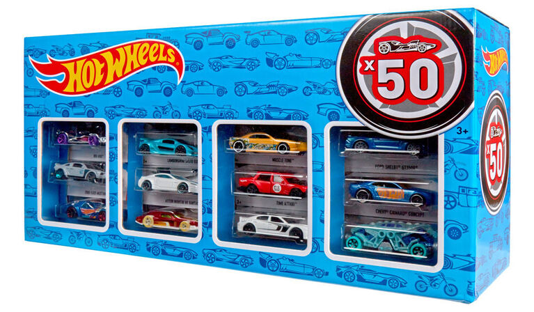 Hot Wheels - Coffret 50 véhicules pour enfant de petites voitures  miniatures - Voiture de collection miniature - Rue du Commerce