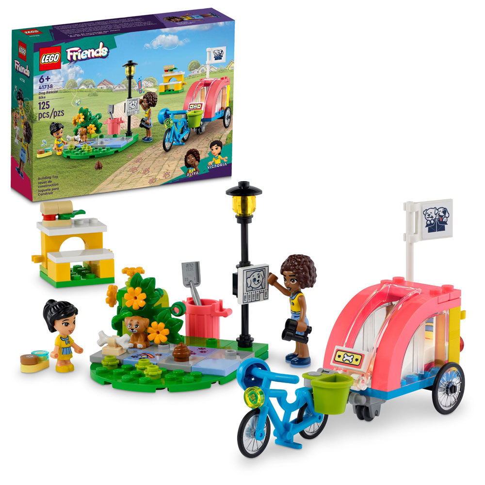 LEGO Friends Dog Rescue Bike 41738 Building Toy Set (125 Pieces