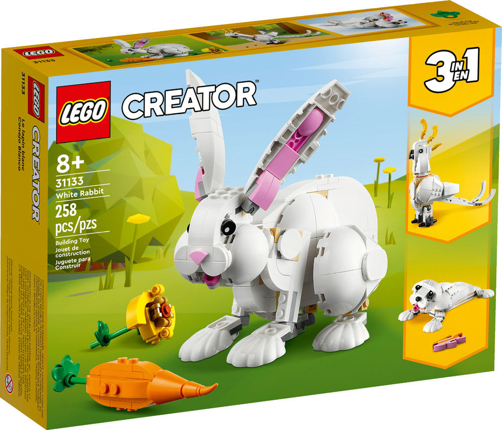 LEGO Creator 3in1 White Rabbit 31133 Building Toy Set (258 Pieces