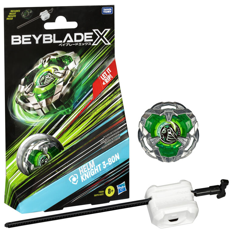 Beyblade X Helm Knight 3-80N Starter Pack Top and Launcher
