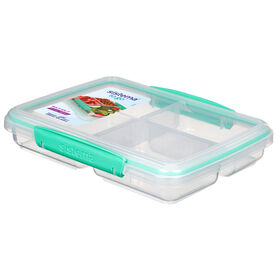 Sistema To Go Multi Split Meal & Food Container with Dividers & Clips, 820 mL, Colour May Vary