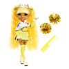 Rainbow High Cheer Sunny Madison - Poupée-mannequin jaune avec pompons